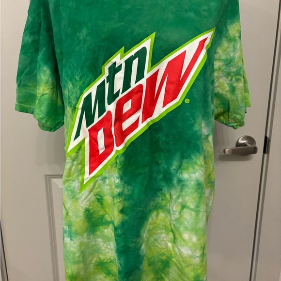 Unisex Mtn. Dew green tie-dye classic tee size XL - Picture 3 of 11